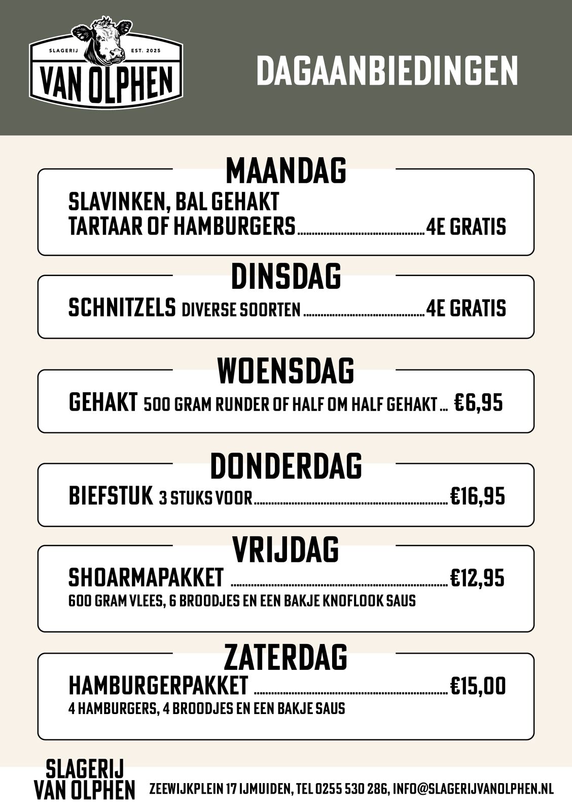 Ontdek onze heerlijke dagaanbiedingen!