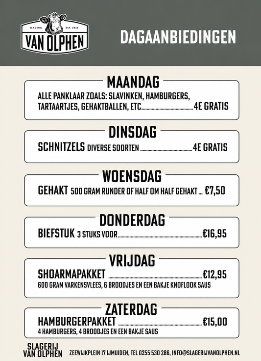 Ontdek onze heerlijke dagaanbiedingen!